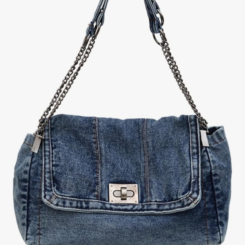 Stylish Blue Denim Shoulder Bag